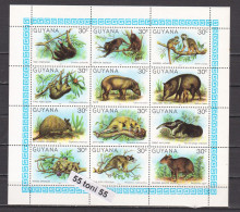 1981 Fauna ANIMALS   Mi 603-614 Kl.of 12v.- MNH Guyana - Guyana (1966-...)