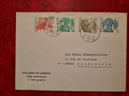 SUISSE LETTRE 1983 FRIBOURG  RIEDISHEIMCOLLEGE ST JOSEPH MATRAN - Other & Unclassified