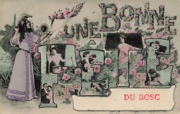FANTAISIES - Une Bonne Fête Du Bosc - Colorisé - Animé - Carte Postale Ancienne - Other & Unclassified