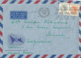 HAMBURG AMERIKA LINIE - CARGO PASSENGER "HAMBURG" - BRIEF WITH CONTENT POSTED IN HONG KONG DURING STOPOVER - 1955 - 1950 - ...