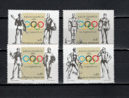 Argentina 1984 Olympic Games Los Angeles, Rowing, Basketball, Weightlifting, Cycling, Fencing Etc. Set Of 4 MNH - Estate 1984: Los Angeles