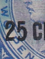 Gibraltar: 1889   QV - Surcharge    SG18a    25c On 2½d  ['5' With Short Foot]   MH - Gibraltar