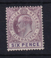 Gibraltar: 1904/08   Edward    SG60a    6d  [Chalk]    MH - Gibilterra