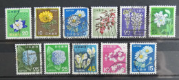 Lot De 11 Timbres Japon Fleurs - Collections, Lots & Séries