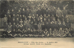 - Dpts Div.-ref-BN264- Allier - Montluçon - Fête Des Ecoles - 14 Juillet 1923 - Groupe Sportif - Ecole Rue Damiette - - Montlucon