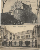 2 CPA Cambrai - Hôpital Militaire (Carte De Défaut) + Nouveau Lycée Fénelon, Feldpost 1916 - Cambrai