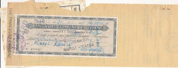 1958 ASSEGNO BANCA DEI COMUNI VESUVIANI - Cheques & Traveler's Cheques