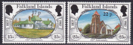 Falkland Insel, 1984, 405/06,  MNH **,  Freimarken. MiNr. 367 Und 369 Mit Bdr.-Aufdruck. - Falkland