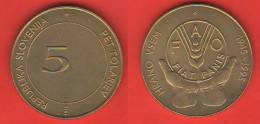 FAO Slovenia 5 Talleri 1995 Slovenija Pet Tolarev Slovenie - Slovénie