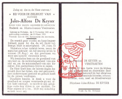 DP Jules Alfons De Keyser / Verstraeten ° Wichelen 1868 † 1953 - Devotieprenten