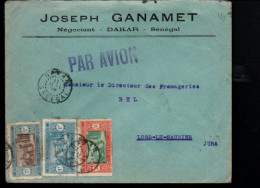 A O F SENEGAL AFFRANCHISSEMENT COMPOSE SUR LETTRE A EN TETE POUR LA FRANCE - Lettres & Documents