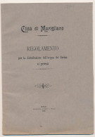 1900 CITTA' DI MARIGLIANO REGOLAMENTO X LA DISTRIBUZIONE DELL'ACQUA DEL SERINO  22 FACCIATE - Sin Clasificación