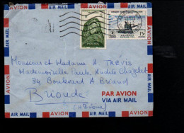 A O F SENEGAL AFFRANCHISSEMENT COMPOSE SUR LETTRE POUR LA FRANCE 1958 - Covers & Documents