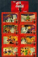 Singapore Coca-Cola Collector Cards Used 9 Cards - Cartes Cadeaux