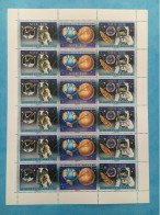 Niue Scott #571 In Full Sheet Of 6 Strips Of 3 MNH / ** 1989 Space Apollo CV 87.00$ - Niue