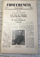 Conferencia Les Fils De Voltaire Les Fils Des Croises 1932 - 1901-1940