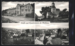AK Gaudernbach üb. Weilburg, Kirche Und A. Völpel Gemischtwaren  - Weilburg