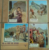 4 PHOTO FILM SUR LA PISTE DES APACHES RORY CALHOUN 1965 TBE CINEMA WESTERN INDIENS LOBBY CARDS - Fotos