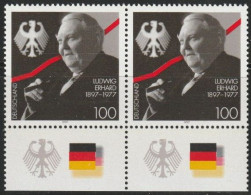 BRD 1997 MiNr.1904 Paar ** Postfrisch 100.Geb. Dr. Ludwig Erhard ( B 2823) - Nuovi