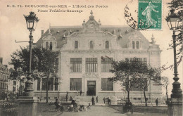 FRANCE - Boulogne Sur Mer - L'hôtel Des Postes - Place Frédéric Sauvage - Vue Générale - Animé - Carte Postale Ancienne - Boulogne Sur Mer