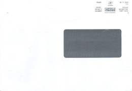 FRANCE  -  2023, POSTAL FRANKING MACHINE COVER TO DUBAI. - Covers & Documents