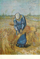 Art - Peinture - Vincent Van Gogh - Paysanne Gerbant Le Blé - De Schovenbindster, St. Rémy 1889 - Peasant-woman Tying Sh - Pintura & Cuadros