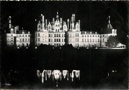 41 - Chambord - Le Château Illuminé - Vue De Nuit - Mention Photographie Véritable - Carte Dentelée - CPSM Grand Format  - Chambord