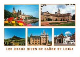 71 - Saone Et Loire - Multivues - Flamme Postale - CPM - Voir Scans Recto-Verso - Andere & Zonder Classificatie