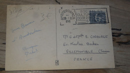 Carte Postale Avec Timbre Perforé - 1961, Perfin Stamp  ................18699 - Storia Postale