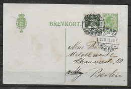 DANEMARK  Carte PAP 1913 - Cartas & Documentos