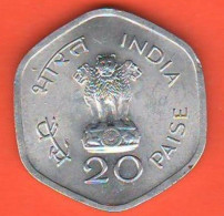 FAO India 20 Paisa 1982 Mint Star Hyderabad Indie Inde - India