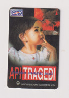 MALAYSIA -  Fire Tragedy GPT Magnetic  Phonecard - Malasia