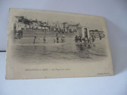 BOULOGNE SUR MER  62 PAS DE CALAIS LA PLAGE ET LE CASINO  CPA 1904 - Boulogne Sur Mer