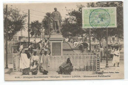 Senegal Francais AOF Monument Feidherbe - Saint Louis B/w Pcard Avec Mauritanie Tp - Non Voyagée - Sénégal