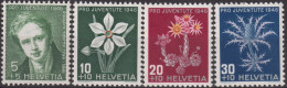 1946 Schweiz Pro Juventute ** Mi:CH 475-478, Yt:CH 433-436, Zum:CH J117-J120, R. Toepffer Und Alpenblumen - Unused Stamps