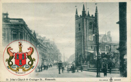 TYNE And WEAR - NEWCASTLE - ST JOHN'S CHURCH AND GRAINGER STREET  T487 - Newcastle-upon-Tyne