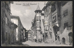 Cartolina Bolzano, Via Degli Argentieri, Silbergasse  - Bolzano (Bozen)
