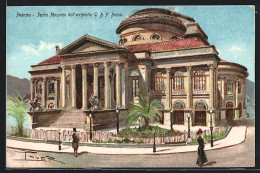 Artista-Cartolina Palermo, Teatro Massimo Dell`architetto G. B. F. Basile  - Palermo