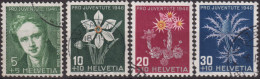 1946 Schweiz Pro Juventute ° Mi:CH 475-478, Yt:CH 433-436, Zum:CH J117-J120, R. Toepffer Und Alpenblumen - Usados