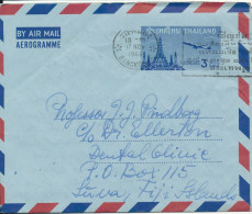 Thailand Aerogramme Sent To USA 17-11-1966 - Thaïlande