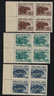 Albanien 1961 Michel Nr. 627-29 (4) **, Michel 120,-€, 2 Scans, Tiere Fischotter Dachs Braunbär - Albania