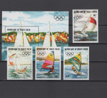 Burkina Faso (Upper Volta) 1983 Olympic Games Los Angeles, Sailing, Windsurfing Set Of 4 + S/s MNH - Sommer 1984: Los Angeles