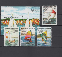 Burkina Faso (Upper Volta) 1983 Olympic Games Los Angeles, Sailing, Windsurfing Set Of 4 + S/s MNH - Zomer 1984: Los Angeles
