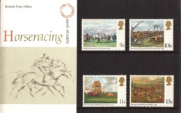 GREAT BRITAIN GB 1979 HORSERACING & DERBY BICENTENARY PRESENTATION PACK WITH INSERT HORSE HORSES PAINTINGS RACING - Paarden