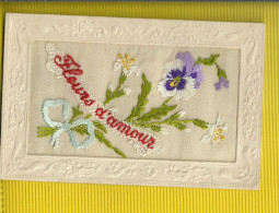 Carte Brodee Ecrit Par  Molitaire Tres Bon Etat 1916 - Embroidered