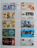 LOT DE 10 TELECARTES AVEC SA FEUILLE DE RANGEMENT - Lots - Collections