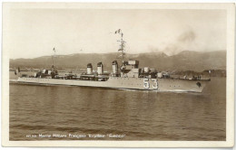 CPA Marine Militaire Française - Torpilleur SIROCO - Ed. Léon Barra , Toulon N°110 - Warships