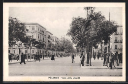 Cartolina Palermo, Viale Della Liberta  - Palermo
