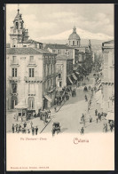 Cartolina Catania, Via Stesicoro-Etnea  - Catania