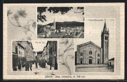 Cartolina Zocca, Staz. Climatica, Chiesa Parrochhiale, Via M. Tesi  - Otros & Sin Clasificación